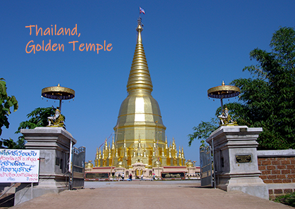 Des photos du Golden Temple dans le centre de la Thailande